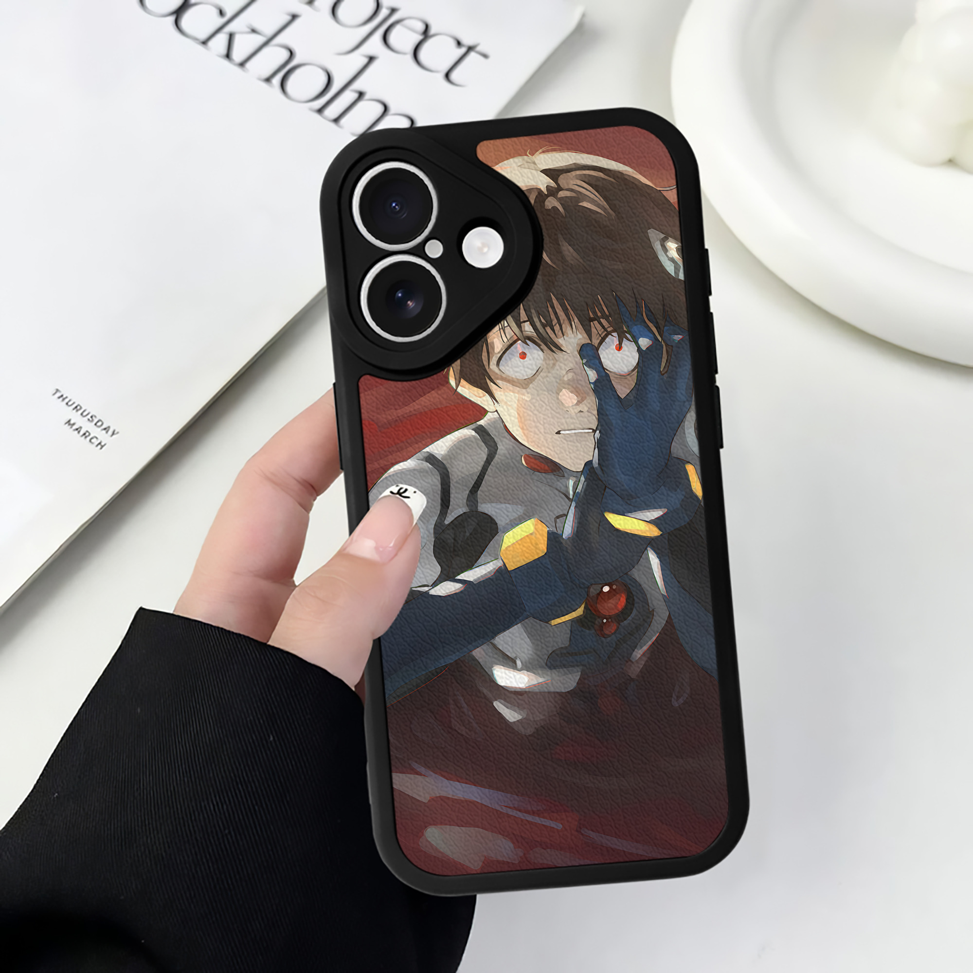 （画像用） EVA 新世紀エヴァンゲリオン 【iPhone 16シリーズ対応】シリコンスマホケース（レザー調） 材質：シリコン
